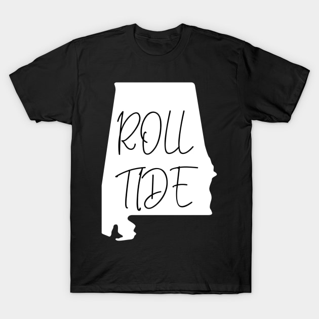 Alabama Roll Ride- White T-Shirt by MaryMerch